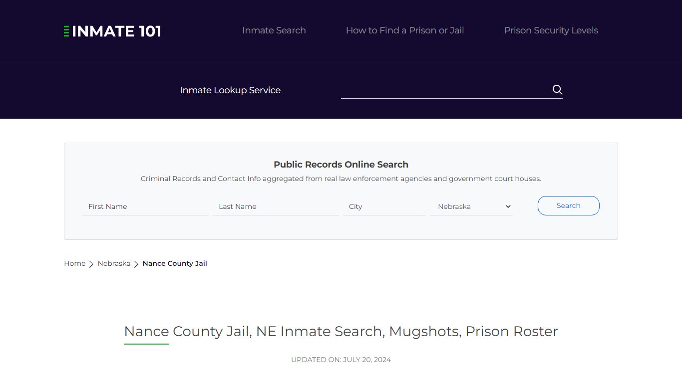 Nance County Jail, NE Inmate Search, Mugshots, Prison Roster