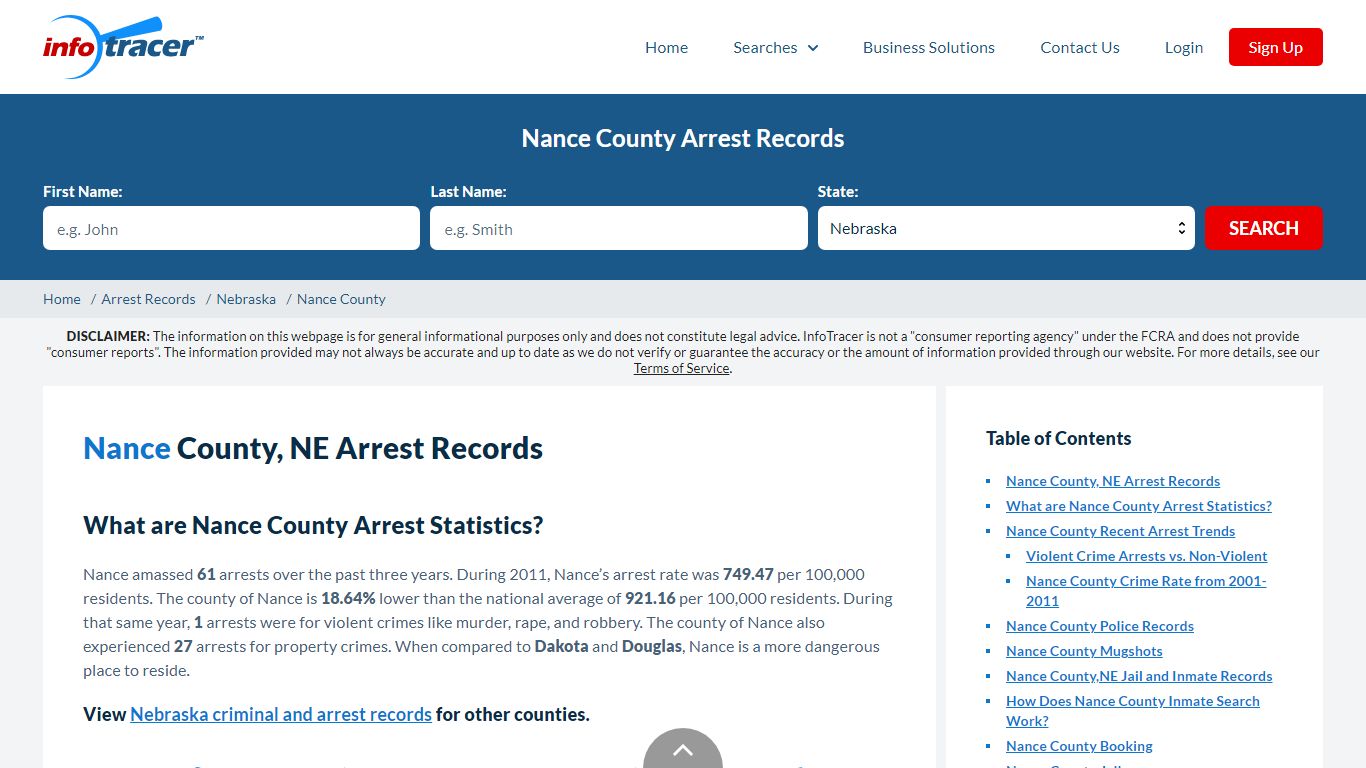 Nance County, NE Arrests, Mugshots & Jail Records - InfoTracer